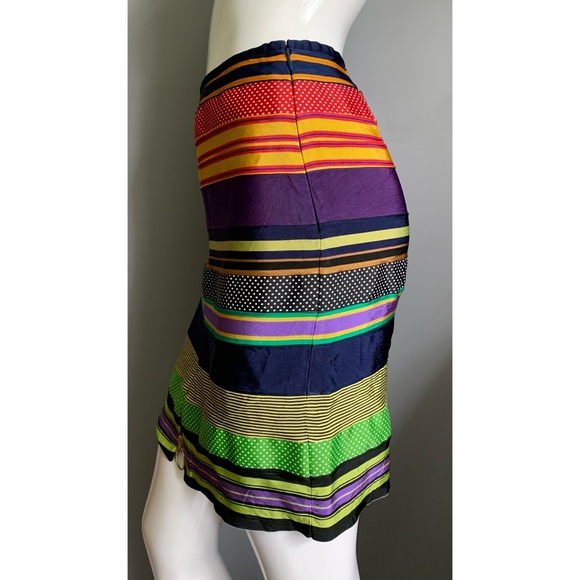 J. McLaughlin : multicolored ribbon zippered skirt - Picture 8 of 16
